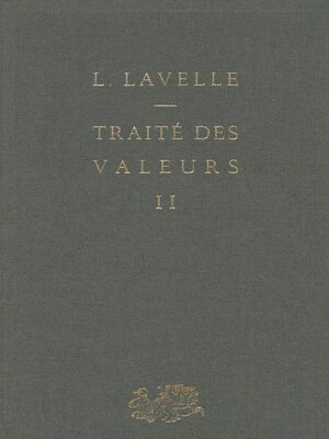 cover image of Traité des valeurs (2)
